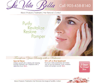 Tablet Screenshot of lavitabellaspa.com